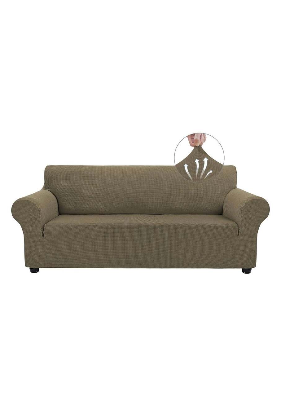 Asnomy Stretch Sofa Slipcover Large Khaki Couch Cover